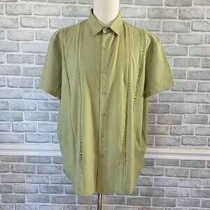 MAPICK Men's Cuban Guayabera Casual Shirts 3XL NEW Button Down Short Sleeve